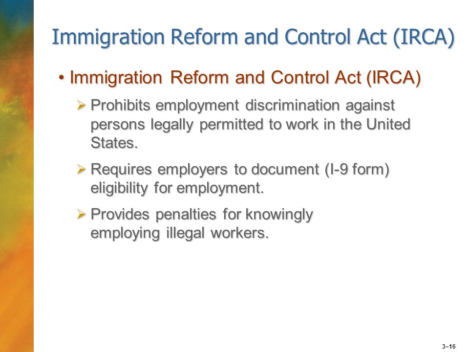 Immigration reform and control act essay